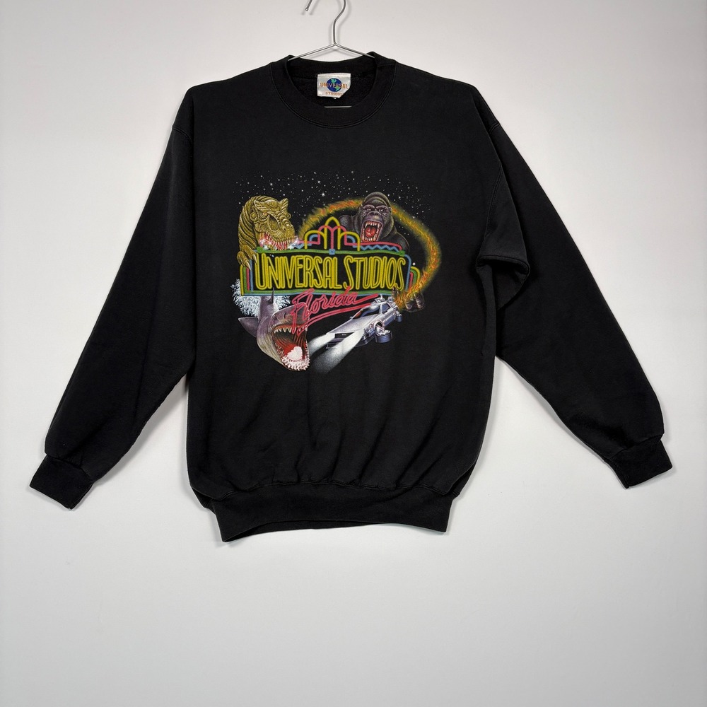 Universal Studios Women Sweatshirt L 90s Black Vintage Florida Movie King Kong